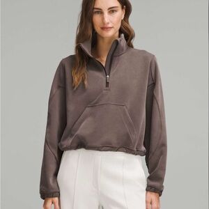 Lululemon brushed soft stream half zip